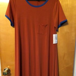 Rust and blue Lularoe Carly
